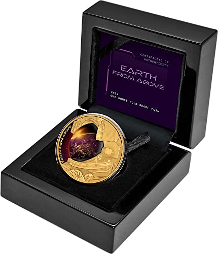 2022 DE Модерна Възпоменателна монета PowerCoin Earth Отгоре 1 Унция Златна монета от 100$ Ниуе 2022 Proof