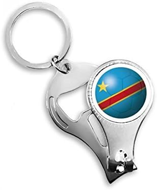 Национален Флаг Конго Футбол Клещи за нокти Халка Ключодържател Отварачка За Бутилки Машина За Рязане