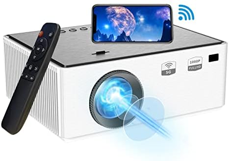 Видео проектор, 5G WiFi, Bluetooth Проектор Full HD 1080P Проектор С Поддръжка на 4K Шрайбпроектор 8500Л Oudoor Преносим Мини Проектор,