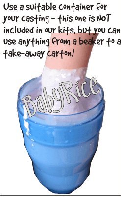 Комплект за детска леене BabyRice / Рамка от бор с размери 11,5x8,5 инча в селски стил / Черно определяне на 3 дупки / Черна основа / Сребриста боя