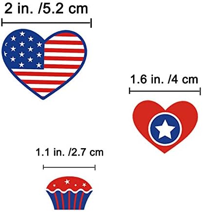 656 БР 3 Размера Разнообразни Патриотични Стикери от Стиропор Самозалепващи се Форми 4 юли Американският Флаг на САЩ Звезда на Червен
