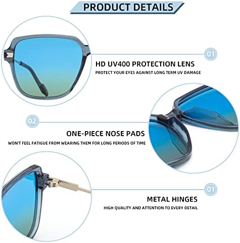Квадратни Поляризирани Слънчеви очила OCERAVE За Мъже и Жени с Защита от uv Класически нюанси в Пластмасова Рамка и Метален Дужке