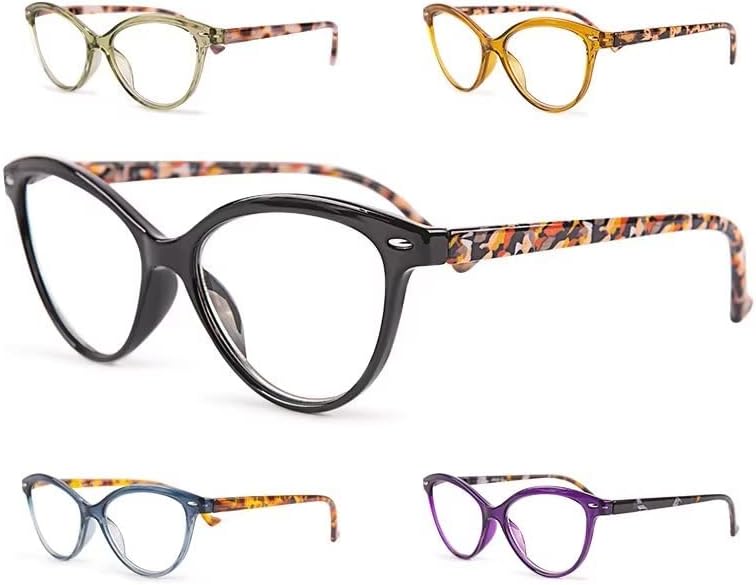 5 Опаковки + 1,75 Синьо-Екранировка на Очила за четене, Компютърни Ридеры с Антирефлексно покритие, за жени и за мъже, Дамски Очила