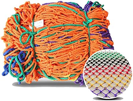 Защитна мрежа за децата AWSAD - Цветна Декоративна решетка, Защитна мрежа за тераси от пеньковой въже, за вътрешни стълбищни парапети