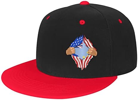Детска бейзболна шапка със знамената на САЩ и Тувалу BOLUFE, има добра дишаща функция, естествен комфорт и дишаща