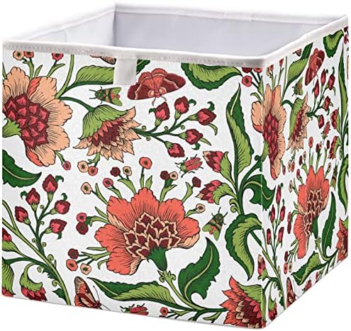Кошница за шкаф visesunny Кошници за съхранение на цветя Тъканни Кошница за Организиране на рафтовете Сгъваеми Кубични Кошница за