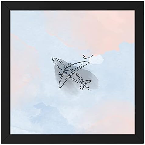 Ritwikas Абстрактно Стенно изкуство с Контури на самолета от ръцете | Картина В рамка за домашна и офис декор | Своеобразна Дигитална