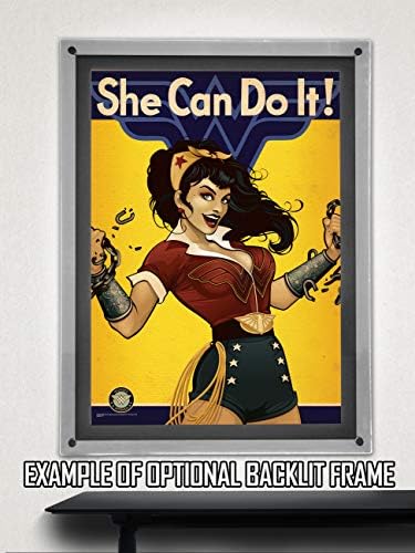 MIGHTYPRINT DC Comics - Невероятното Чудо-жена - Лигата на Справедливостта - Силни стенни рисунки с размер 17 х 24 инча – НЕ от хартия – Официално лицензиран артикул