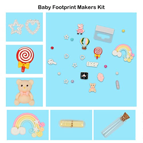 Комплект за производство на бебешки отпечатъци на ръцете и детски следи с Декорация на Паметта за Новородени Момчета и Момичета