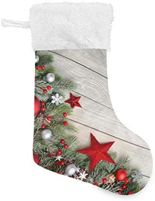 Коледни Чорапи ALAZA, Коледни Класически Персонални Декорации за Отглеждане в Голям размер за Семейни Тържества, декорация за Партита,