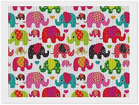 Цветни Комплекти Диамант Картини с Изображение на Слон 5D направи си САМ Пълна Тренировка Планински Кристал Изкуство Стенен Декор