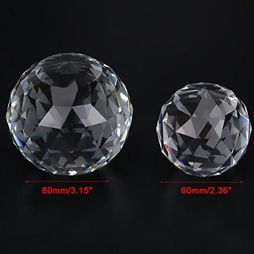 Кристална Топка Jacksking, 1бр 60/80 мм Прозрачни Кристални Призми Стъклена купа За Домашен интериор на Хотела Профили Горещо, Стъклена топка (# 2)