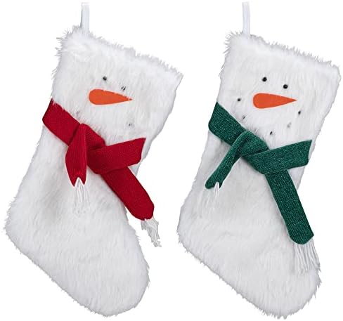 Чорапи за снежен човек от плюш Transpac, Комплект от 2 броя, Асортимент