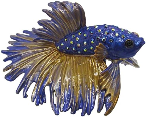 Ковчег за Украшения RUCINNI Beta Fish, Украсени със Скъпоценни Камъни, Синя