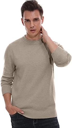 Мъжки пуловер с кръгло деколте Sailwind, Меки Ежедневни Пуловери за Мъже, Класически Пуловери, Блузи с Оребрени ръба