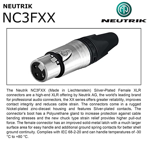 Най-ДОБРИТЕ В СВЕТА на КАБЕЛИ 4 бр. - 4 Подножието на Балансирани микрофонных кабел, изработени по поръчка с помощта на Mogami 2549 (черен) Кабели и конектори Neutrik NC3MXX и NC3FXX ?