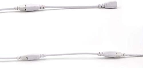 Свързване на Кабел за led тръби Т5, Т8, 8,5-инчов удължителен кабел с двоен съединител мъж към мъж за Вградена Led флуоресцентна