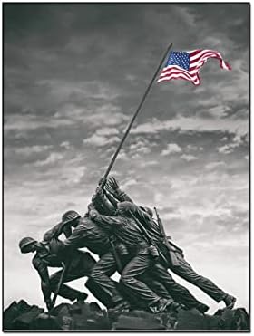 ToMart Плакат от Втората световна война, Поднимающий флаг на Иводзиме, Художествена картина върху платно, Стенен Декор, Принт (6),