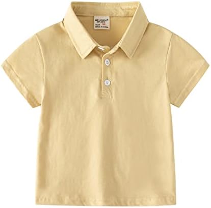 Детска Фланелевая Риза За деца, Яке с къси ръкави и ревера на копчета За малки момчета и Момичета (Бежово-C, 18-24 месеца)