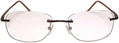 Модерни Кафяви Правоъгълни Очила за четене 2.25 Без Рамки Reader