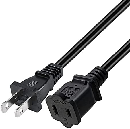 Toptekits Поляризирана американски удължителен кабел с 2 клипса за мъже и жени, 5 фута / 1,5 м кабел NEMA с поляризация от 1-15