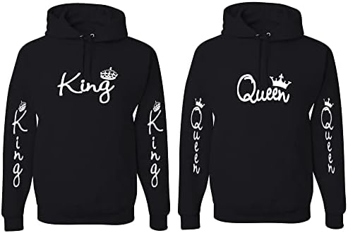 wild custom apparel Крал И Кралица на Дрехи, най-Добрият Комплект Пуловери За двойки, си Си най-Добрата Двойка, Hoody за двойки