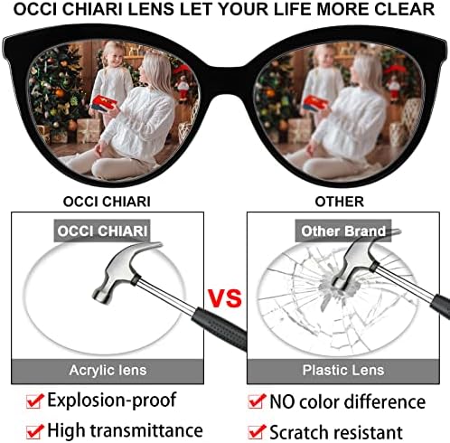 Дамски Ридеры OCCI CHIARI Силни Очила за четене с Метална тръба на шарнирна връзка Пружинным(1.0 1.25 1.5 1.75 2.0 2.25 2.5 2.75