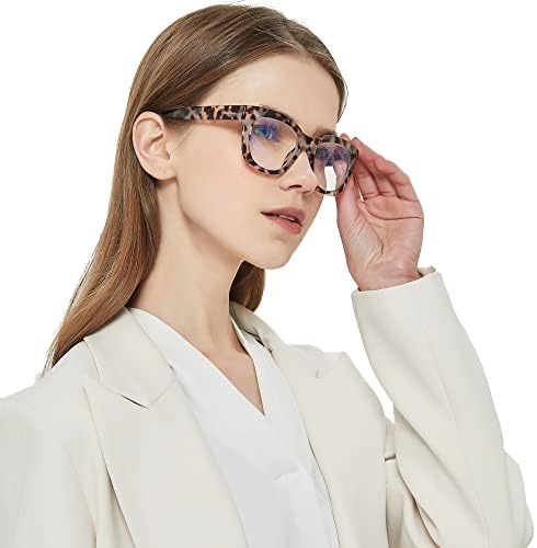 ZXYOO Извънгабаритни Очила за четене за жени, на 3 опаковки, Блокер синя светлина Компютърни Четци с пружинным тръба на шарнирна
