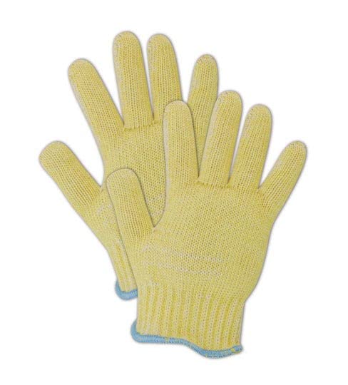 Плетени ръкавици MAGID Cut Master 529BKV от кевлар и Памучна смес за тежък тегло Ниво на размери 2,8