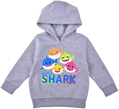 Hoody-Пуловер за момчета Nickelodeon Baby Shark за бебета и малки деца - Сив