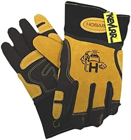 Кожени заваръчни ръкавици Hobart 770695 Перфектна форма, X-Големи, Черни