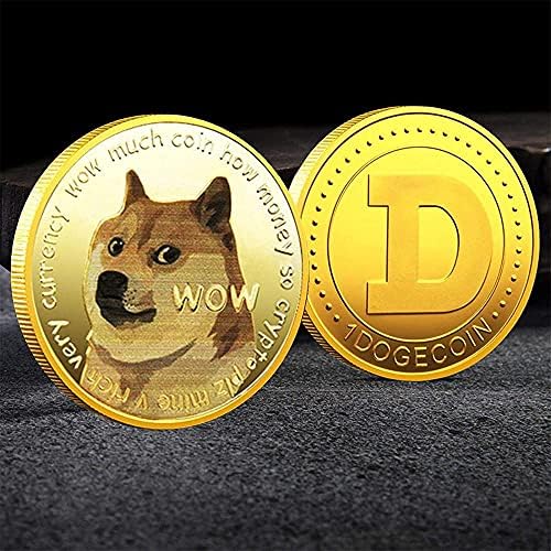 3 Опаковки Златни Dogecoin Възпоменателна Монета Златна Монета Дожа Лимитированная Серия са подбрани Монета с Защитен Калъф
