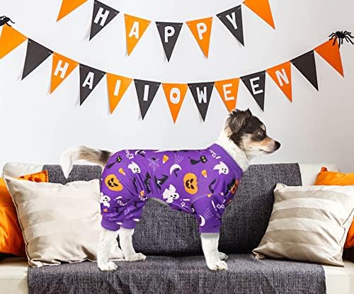 Пижами за Кучета на Хелоуин Костюми за Кучета, Пижами за Кучета, Разтеглив, Забавни Костюми за Кучета, Облекло за Кучета, Пижами за Големи Кучета (L)