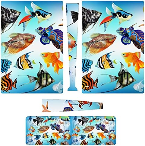 Комплект морски животни, Пълно Защитно Покритие от кожа, Дизайн, Амбалажна Стикер, Стикер, Съвместима с конзолата PS5 Digital Edition