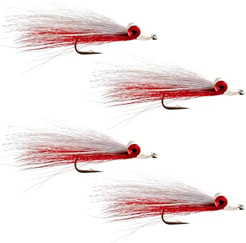 Място за риболов риболов, летят Clousers дълбоководни Сладководни Лещанка Червено Бяло - Мухи за риболов риболов, летят - 4 мухи