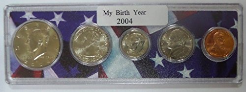 2004-5 Година на раждане монети, монтирани в держателе на американското Без лечение