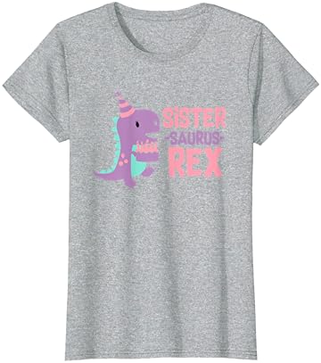 Тениска за парти в чест на рождения Ден на Сестра Динозавър, Подходяща За Семейство Динозаври, За Момичета