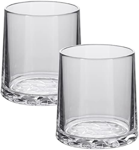 Стъклени Чашки Cabilock Стъклени Чашки Rocks Glasses 2 елемента Акрилни Чаши За Вино Чаши За Уиски Нечупливи Чаши За Вино Прозрачни Чаши за Коктейльного Бира Старомодни Стък?