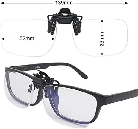 CZDYUF -Леки Очила за четене с клипсой, Откидывающиеся нагоре и надолу, Без Увеличително стъкло, лесно и удобно в переноске, подходящ