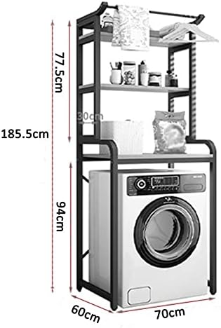 Рамки за съхранение на перални машини BKGDO Подова поставка над тоалетна, Многопластови Стелажи за съхранение на балкона, в банята,