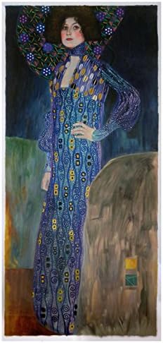 Портрет на Емили Флодж - Възпроизвеждане на картини на Густав Климт, ръчно рисувани с маслени бои, Тоалетна Великолепна дама, голям