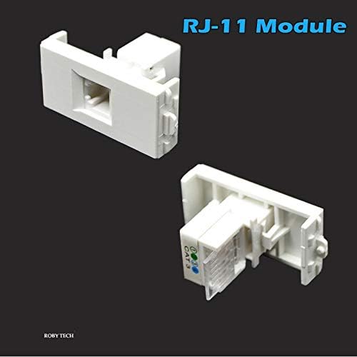 Стенни панела с двухшпиндельными модули RJ-45 + RJ11 + LC, Телефонни конектори Cat3 Keystone Jack/Plug Монтиране на стена, Капачка