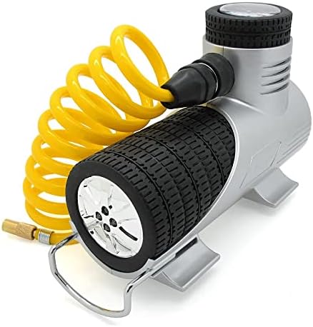 Портативен въздушен компресор 12v - Въздушна помпа за изпомпване на автомобилни гуми С калъф за носене - Манометър 100 паунда на