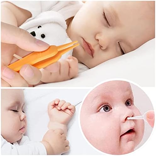 6 Бр. Пинсети За носа на Бебето Пинсети за Уши с Кръгла Глава Безопасност, Хигиена на Пинцети За Почистване на Носа на Бебето, за
