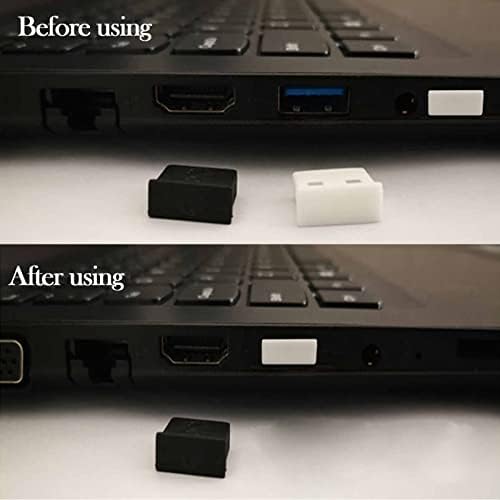 20PCS Прахоустойчив щекер за порта USB тип A Подходящ за пылезащитного капачка за женски порта USB тип A (жълт)