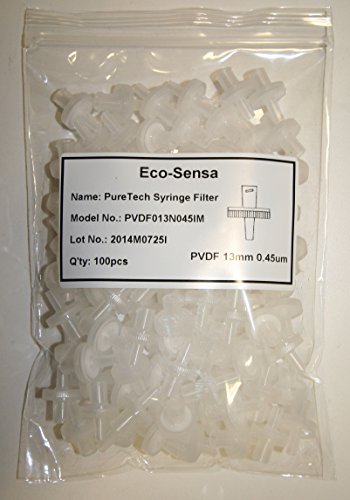 Шприцевой филтър Eco-sensa® PVDF 13 mm 0,45 μm с корпус от полипропилен - 100 бр.