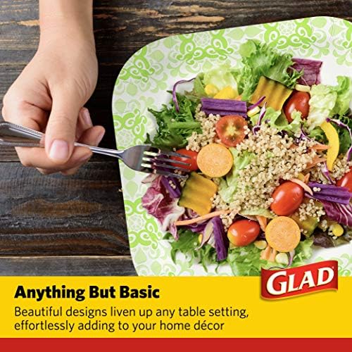 За еднократна употреба Хартиени чинии Glad Square във всички случаи на живота | Устойчиви на замачиванию, нарязан-устойчиви, За микровълнова печка чинии за Еднократна у?