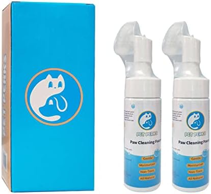 Пет Perks Paw Cleaner 2 Опаковки, Препарат за почистване на Лапите на Кучета и Котки, Безводен Шампоан, Четка За грижа за домашни