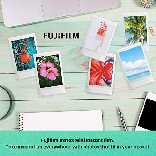 Фотоапарат непосредствена печат Fujifilm Instax Mini 11 (Небето-синьо) – Филм Fuji Instax Mini 20 Листа – Комплект аксесоари за