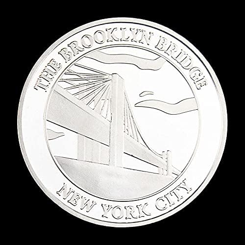 Сувенири със Статуята на Свободата в САЩ, Ню Йорк, Модел на Бруклинския мост, Златна Възпоменателна Монета, Монета на Повикване